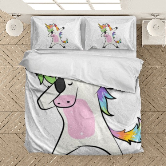 Cute dabbing unicorn dab dance girls boys children Bedding Sets