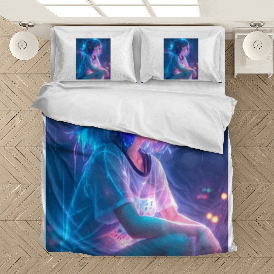 Young cute anime girl Bedding Sets