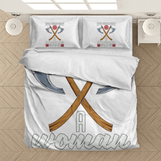 Axe Throwing Never Underestimate A Woman Bullseye Bedding Sets