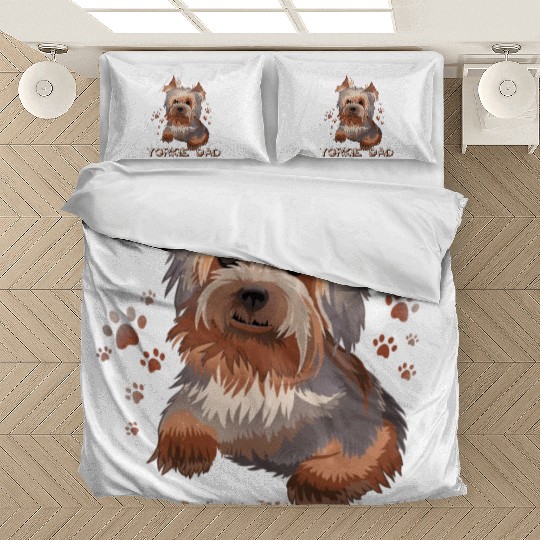 Yorkie Dad Bedding Sets