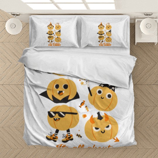 Halloween Pumpkin Cute Kids Candy Bedding Sets