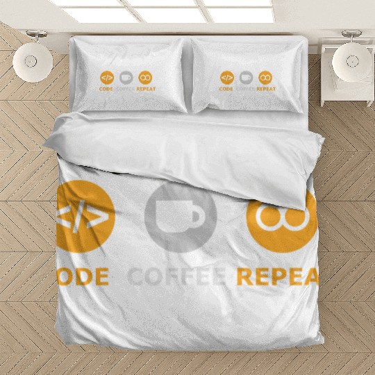 coffee code repeat software developer tech Bedding Sets