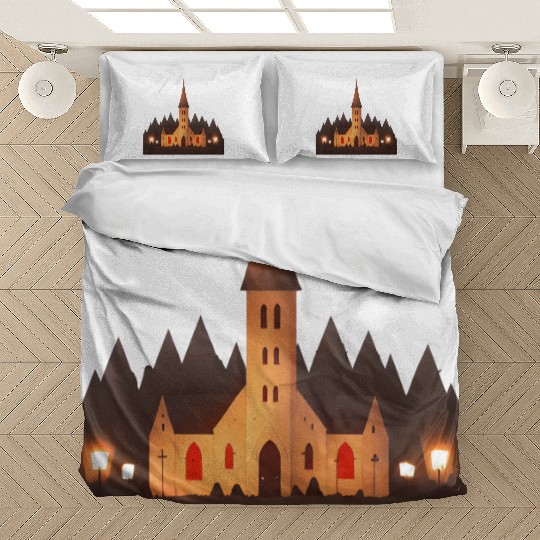 small church in a town Bedding Sets
