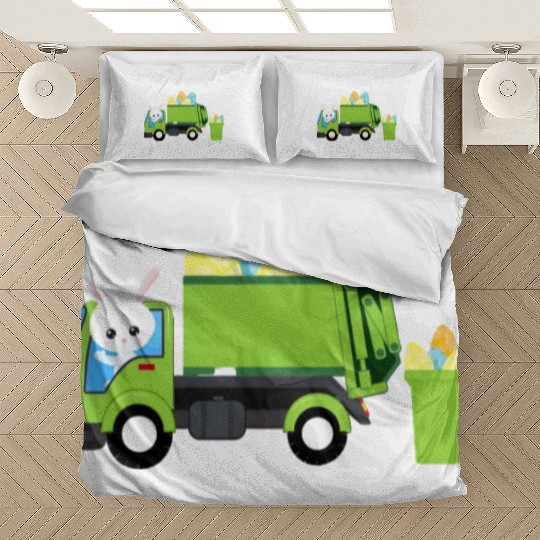 Garbage Truck Easter Bunny Egg Hunt Toddler Kids B Bedding Sets