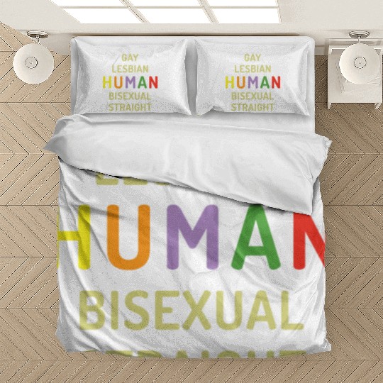 Humanity Human LGBTQ Rainbow LGBT Pride Month Bedding Sets