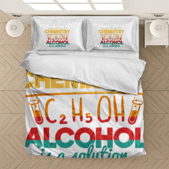 Funny Retro Vintage Science Chemistry Teacher Bedding Sets