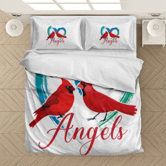 I Believe There Are Angels Among Us Cardinal Bird Bedding Sets