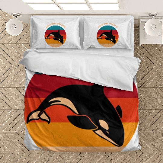 Save Our Oceans Wildlife Orca Whale Climate Change Bedding Sets