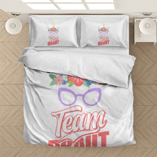 Womens Team Bride JGA Party Wedding Unicorn Team Bedding Sets
