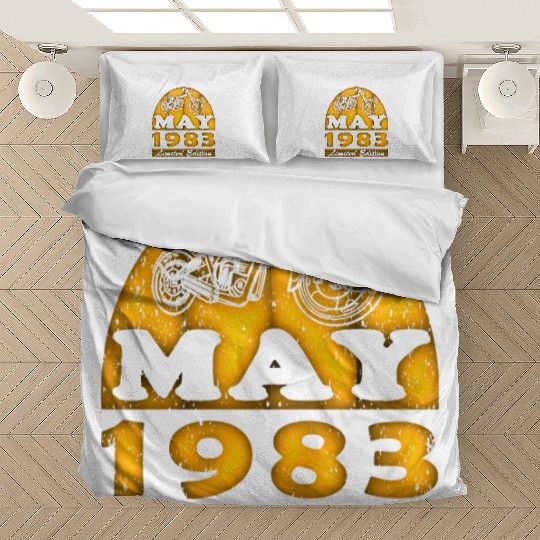 Motorcyclist Motorcycle Biker Born May 1983 Bedding Sets