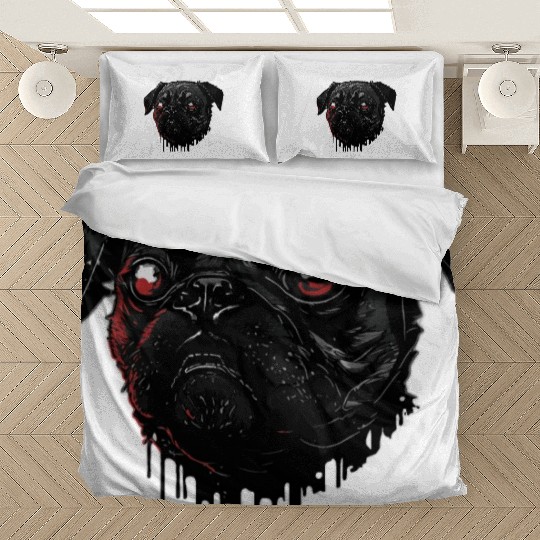 scary Pug Bedding Sets