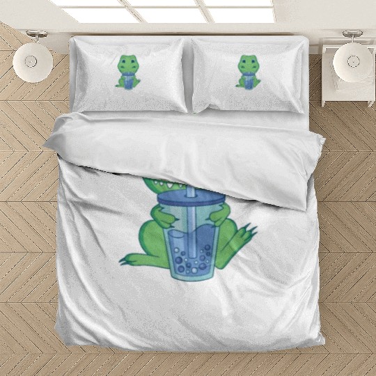 Boba Tea Rex Bubble Tea Lover Boba Tea Drinker Bedding Sets