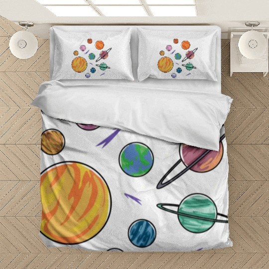 Solar System Planets Science Space Boys Girls Bedding Sets