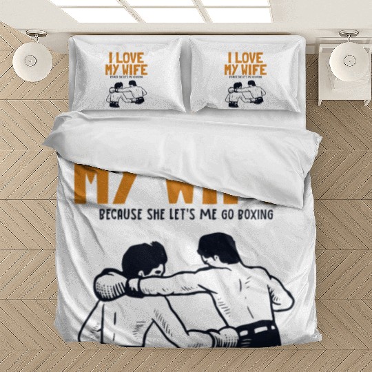 I love my Wife Boxer Kickboxer Fan Professional Bedding Sets