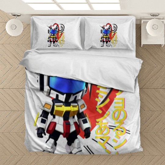 Chibi Mecha: A Cute Cyberpunk Design 8 Bedding Sets