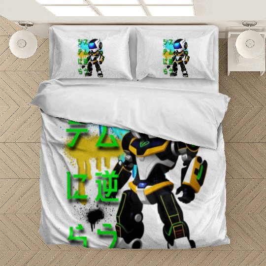 Chibi Mecha: A Cute Cyberpunk Design 6 Bedding Sets