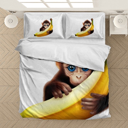 Monkey hide and seek banana Bedding Sets