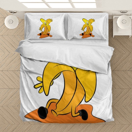 funny running banana Bedding Sets