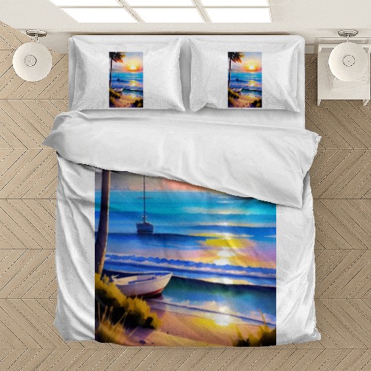 A sunrise with a seaside view-2 Bedding Sets