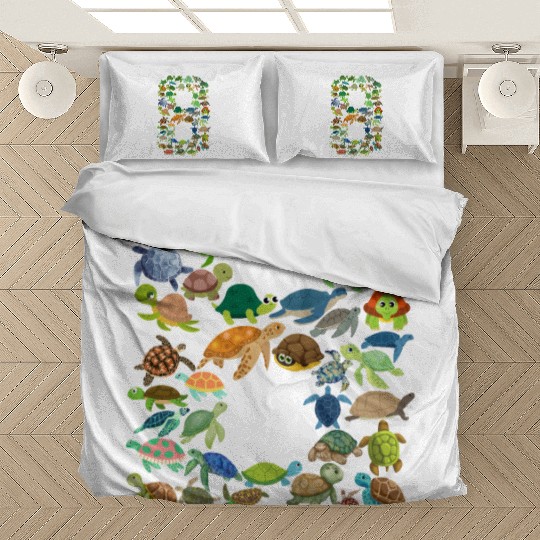 8th Birthday Sea Turtle Tortoise Theme 8 Year Old Bedding Sets