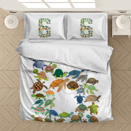 6th Birthday Sea Turtle Tortoise Theme 6 Year Old Bedding Sets
