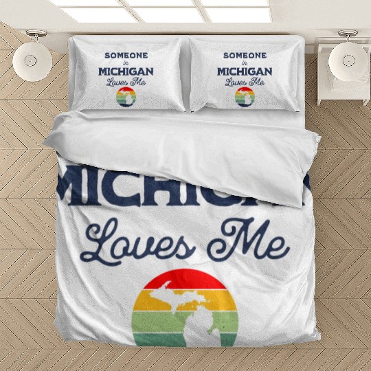 Someone In Michigan Loves Me Bedding Sets