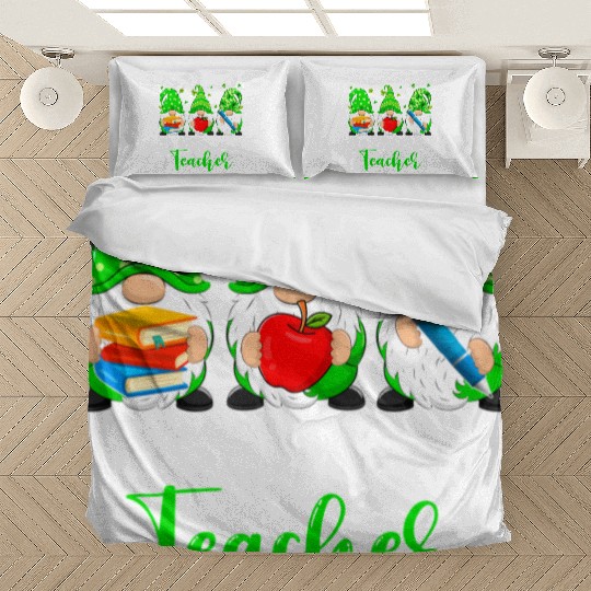 Gnomes 2Nd Grade Teacher Squad St Patricks Day Sch Bedding Sets