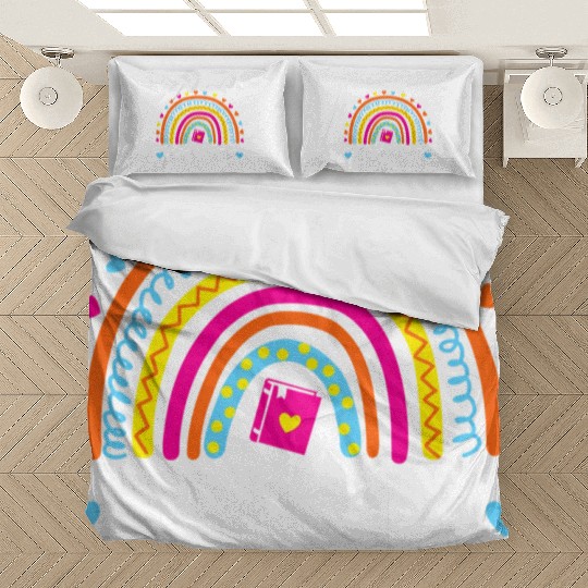 Speducator Rainbow Heart Special Education Teacher Bedding Sets