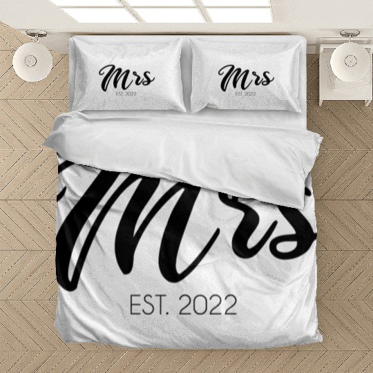 Wedding Mrs Est 2022 Bridal Bride Bedding Sets