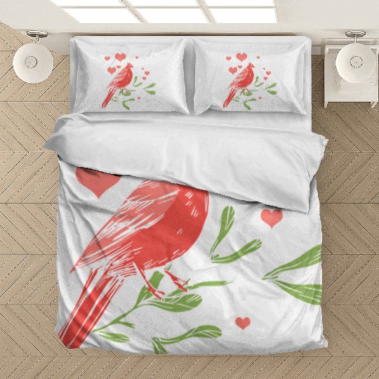 Bird Bird Watching Bird Watcher Birder Heart Cardi Bedding Sets