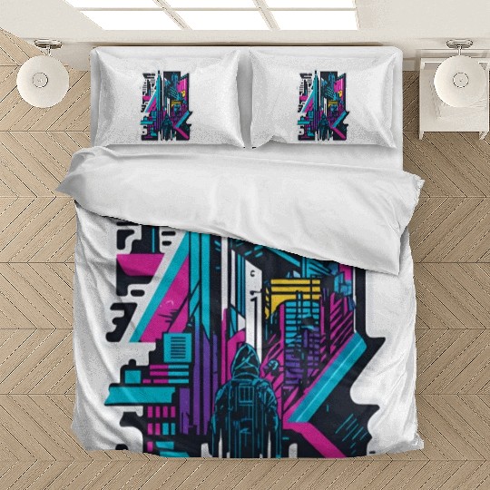 Cyberpunk Cityspace Bedding Sets