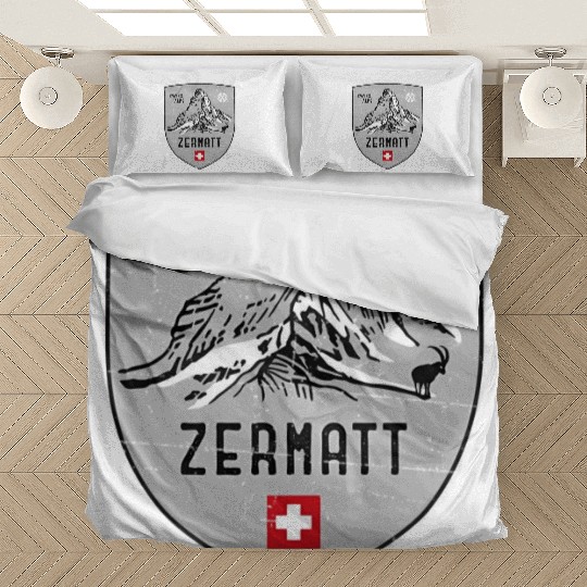 Zermatt Matterhorn Mountain Switzerland Emblem Bedding Sets