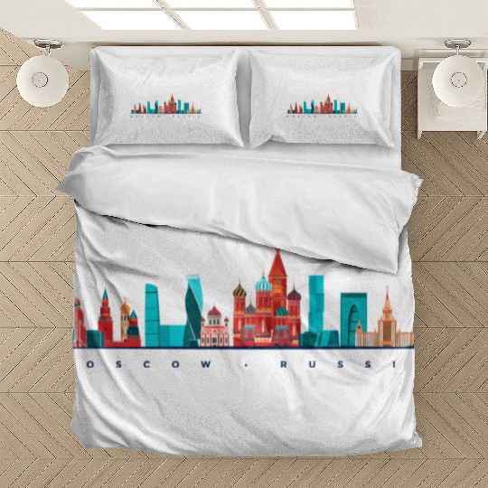 Moscow Skyline Russia Red Square Russian Bedding Sets