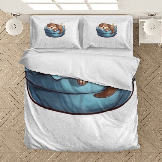 Official sleeping pajama Bedding Sets sea otter