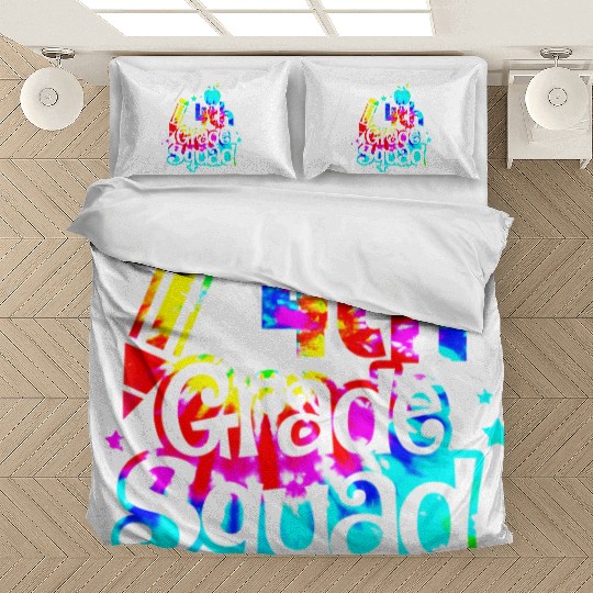 Tie Dye 4th Grade Squad Back To School Teachers Bedding Sets