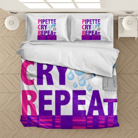 Pcr Pipette Cry Repeat For Dna Lab Scientists Bedding Sets