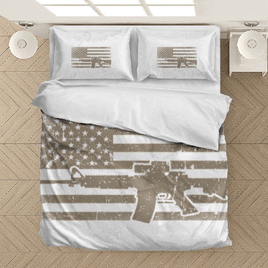 Distressed American Flag Ar15 For Gun Ar15 Bedding Sets
