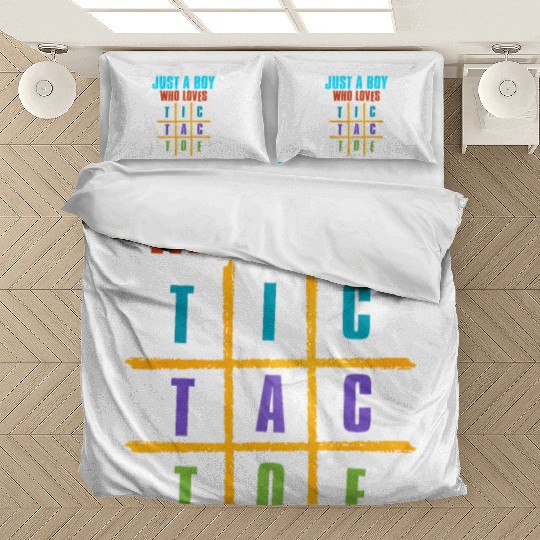 Just A Boy Who Loves Tic Tac Toe Bedding Sets