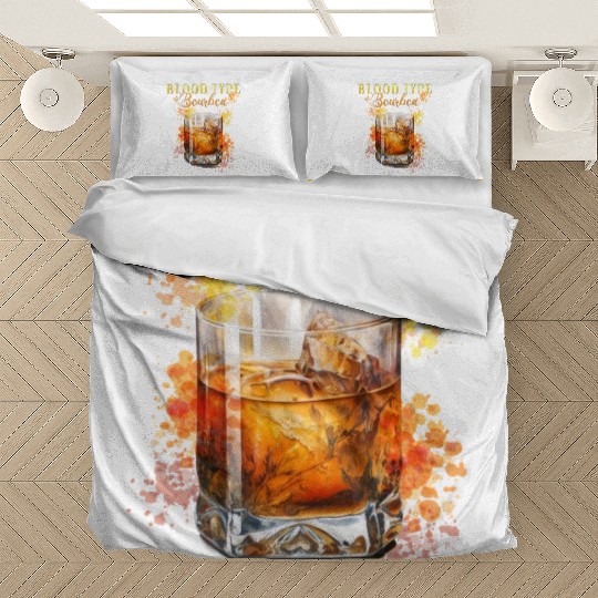 Blood Type Bourbon Cocktail Bartender Bedding Sets