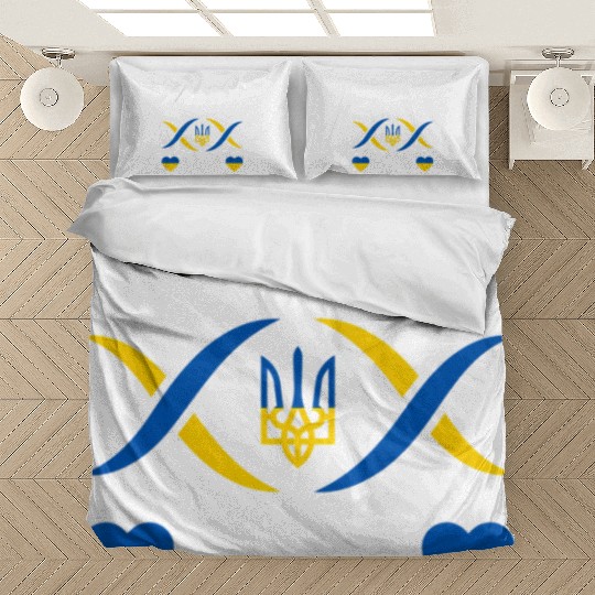 Ukraine Is In My Dna Ukrainian National Pride Flag Bedding Sets