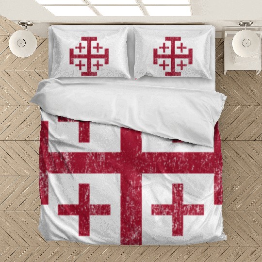 Distressed Jerusalem Cross Knights Templar Bedding Sets
