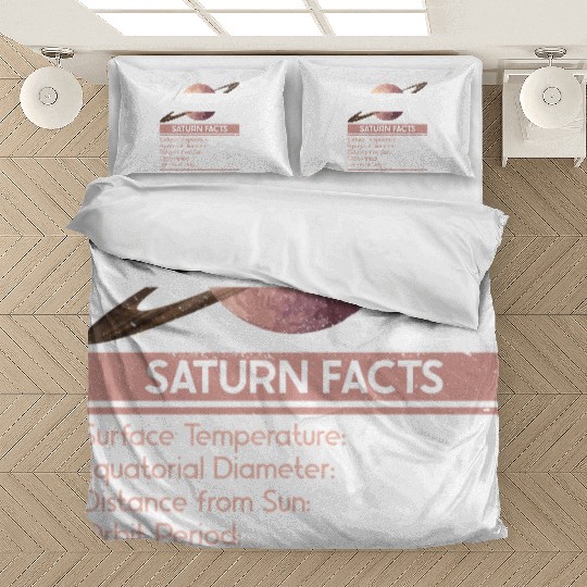 Saturn Planet Facts Space Lover Solar System Bedding Sets