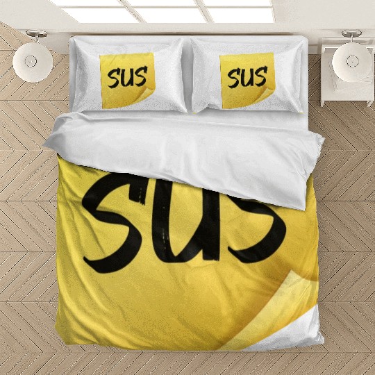 Among Us SUS suspicious postit note 1 Bedding Sets