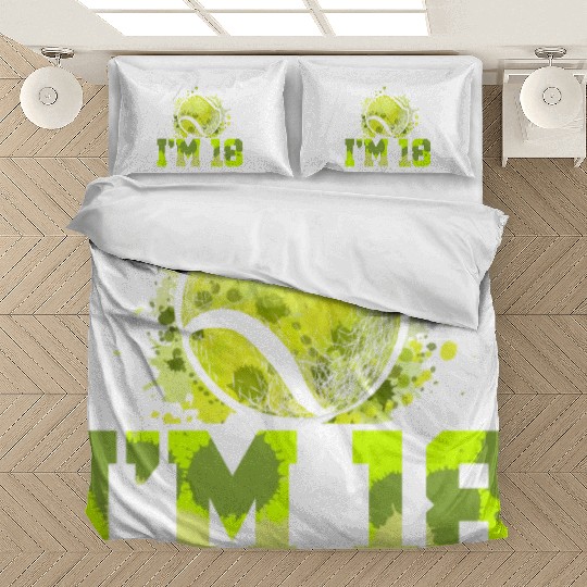 I'm 18 Racket Sports Tennis Player Teen 18th Bedding Sets