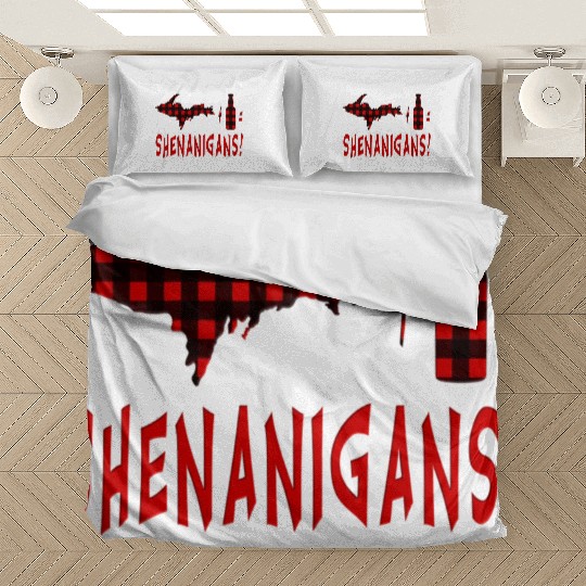 Up Drink Beer Wine Shenanigans Upper Peninsula Cam Bedding Sets