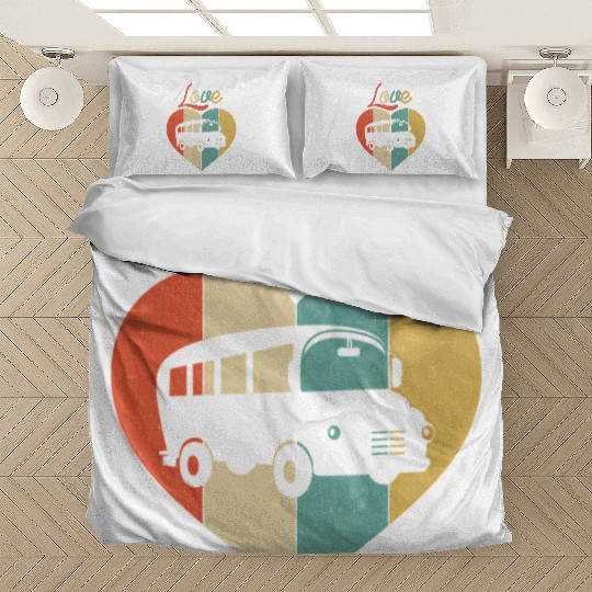 Love School Bus Bedding Sets