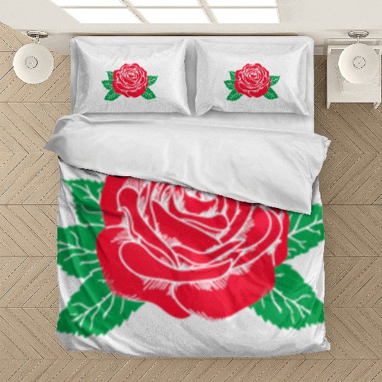 Red Rose Flower Aesthetic Soft Grunge Punk E Bedding Sets