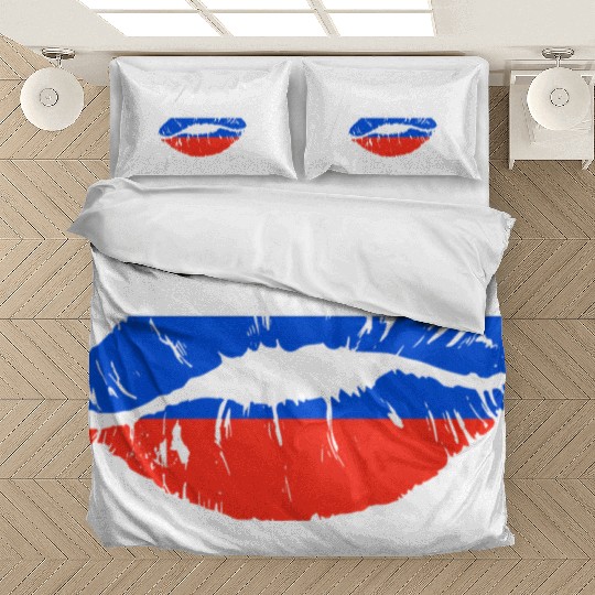 Russian Flag Lips For Russians Russia Bedding Sets