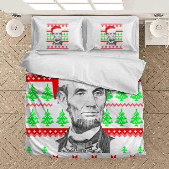 Abraham Lincoln Santa Ugly Bedding Sets