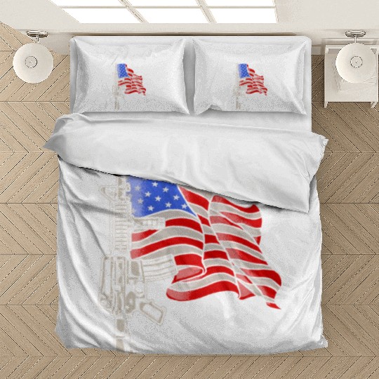Gun Cordless Hole Puncher American Flag Bedding Sets